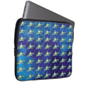 Haie, Muster blau Laptopschutzhülle (Vorne Rechts)