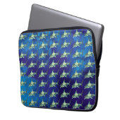 Haie, Muster blau Laptopschutzhülle (Vorderseite Links)