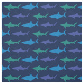 Haie Niedliche Silhouette Blue Navy Stoff (Muster)