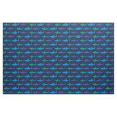 Haie Niedliche Silhouette Blue Navy Stoff (Fat Quarter (45,7 x 55,9 cm))