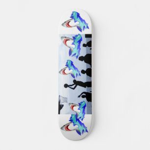 Haie Ozean Schiff Basketball Sport Spaß Schicksal Skateboard
