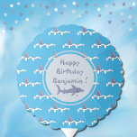 Haie Personalisiert Kid Birthday Blue Balloon Ballon<br><div class="desc">Ein lustiger blauer Ballon mit Cartoon Hai und deiner eigenen Geburtstagsbotschaft . Ideal für die Geburtstagsparty eines Kindes :) © ArianeC Illustrations-Alle Rechte vorbehalten</div>