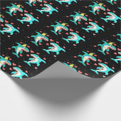 Haie Schwarz Geschenkpapier (Ecke)