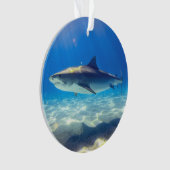 Haie Schwimmen Blauer Ozean Wasser Ornament (Vorderseite)