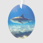 Haie Schwimmen Blauer Ozean Wasser Ornament (Vorderseite)