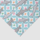 Haie schwimmen im Mittelalter Seidenpapier (Detail)