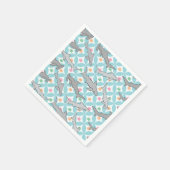 Haie schwimmen im Mittelalter Serviette (Ecke)