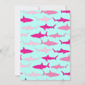 Haie Silhouette Niedlich Kinder 1. Geburtstag Part Einladung (Rückseite)