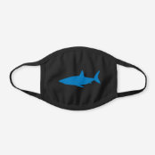Mund-Nase-Maske Baumwolle schwarz Hai 