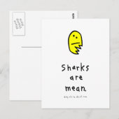 Haie sind gemein. postkarte (Vorne/Hinten)