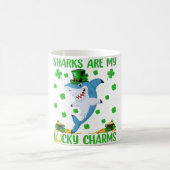 Haie sind meine glücklichen Charms Hai St. Kaffeetasse (Mittel)