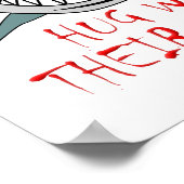 Haie umarmen mit Mouths Funny Poster (Ecke)