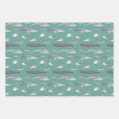 Haie und Wale Geschenkpapier Set (Vorderseite)
