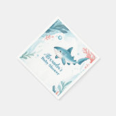 Haie unter den Meerestieren Serviette (Ecke)