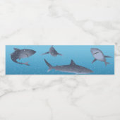 Haie Wasserflaschenetikett (Einzelnes Label)