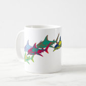 Haie, wild lebende Tiere Kaffeetasse (Vorderseite Links)