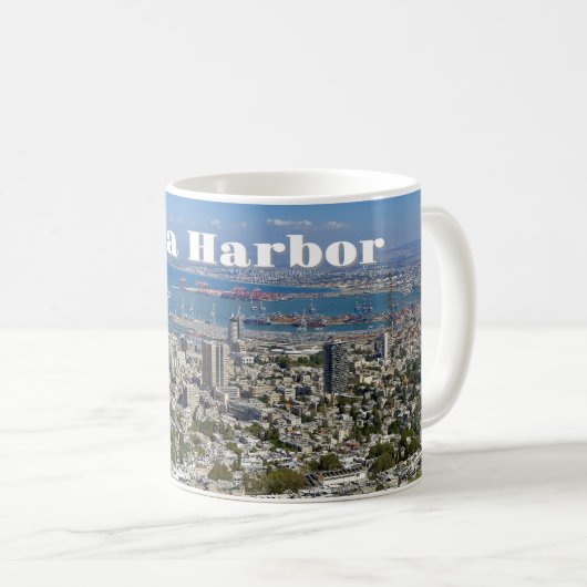 Haifa Harbor Coffee Mug Kaffeetasse (VorderseiteRechts)