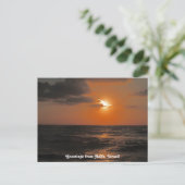 Haifa Sunset Postcard Postkarte (Stehend Vorderseite)