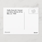 Haifa - vom Mt. Carmel, 1920er Postkarte (Rückseite)