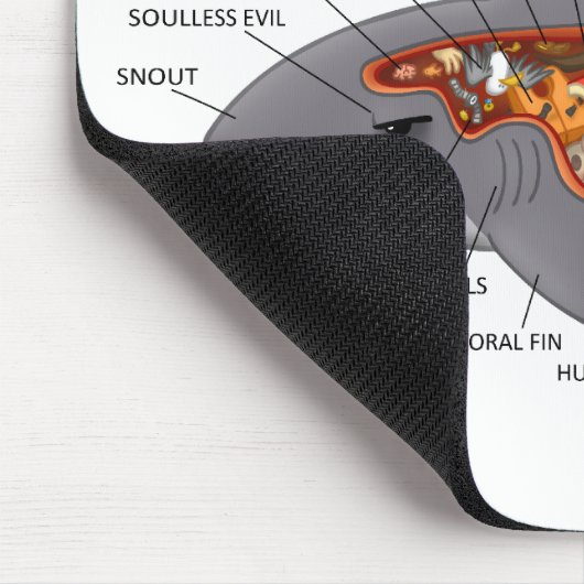 Haifisch-Anatomie Mousepad (Ecke)