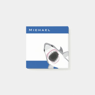 Haifisch-Angriff addieren Ihren lustigen Namen Post-it Klebezettel