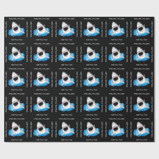 Haifisch-Angriff - addieren Sie Ihren eigenen Geschenkpapier (Flach)