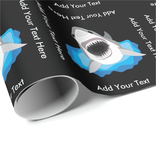 Haifisch-Angriff - addieren Sie Ihren eigenen Geschenkpapier (Rolleneckpunkt)
