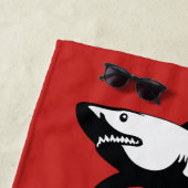 Haifisch-Angriff - behalten Sie Ruhe u. schwimmen Strandtuch (Beispiel)