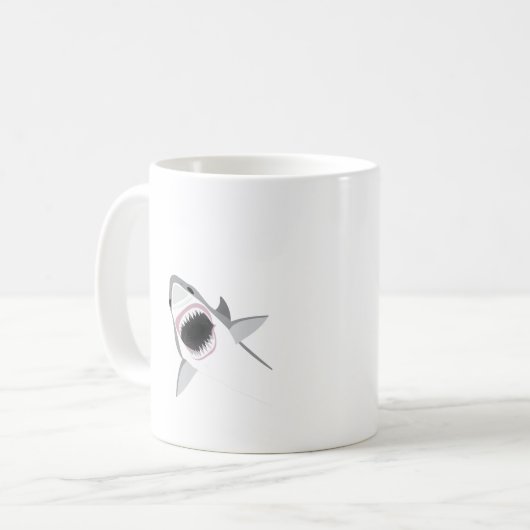 Haifisch-Angriff Kaffeetasse (Vorderseite Links)
