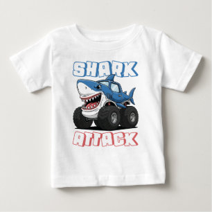 Haifisch-Angriff-Monster-Truck-Kinder Baby T-shirt