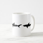 Haifisch-Angriff - Tauchen mit Haifisch-elegantem Kaffeetasse (VorderseiteRechts)