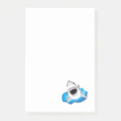 Haifisch-Angriff - Weißer Hai springt von den Post-it Klebezettel (Vorderseite)
