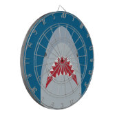 Haifisch-AngriffDartboard Dartscheibe (Vorderseite Links)