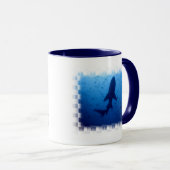 Haifisch-Angriffs-Kaffee-Tasse Tasse (VorderseiteRechts)