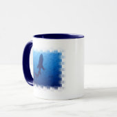 Haifisch-Angriffs-Kaffee-Tasse Tasse (Vorderseite Links)