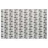 Haifisch-Angriffs-Schwarzweiss-Schule der Stoff (Fat Quarter (45,7 x 55,9 cm))