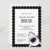 Haifisch-Angriffs-Tauchen-Verein-Ereignis oder Einladung (Rückseite)