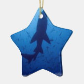 Haifisch-Angriffs-Verzierung Keramikornament (Links)