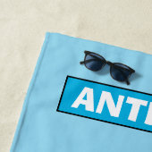 Haifisch auf dem Strand-personalisierten Badetuch (Beispiel)