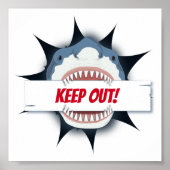 Haifisch Behalte Abzeichen Poster (Vorne)