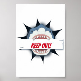 Haifisch Behalte Abzeichen Poster
