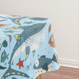 Haifisch Blaue Meere Fische Thema Junge Party Tischdecke