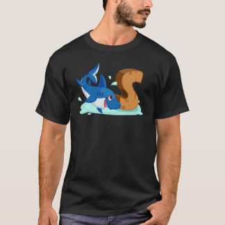 Haifisch Buchstabe S Alphabet Tiere Für Jungen Mäd T-Shirt