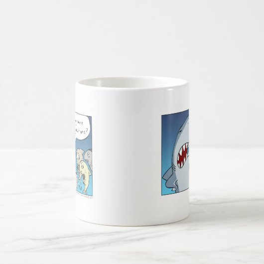 Haifisch-Cartoon-Kaffee-Tasse Kaffeetasse (Mittel)