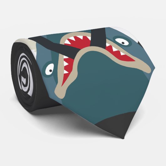 Haifisch-Chef Krawatte (Gerollt)