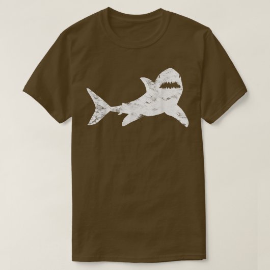 Haifisch Cooles VintageHaifisch Beißiges T-Shirt (Design vorne)