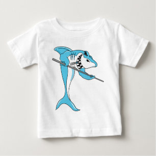 Haifisch, der Billard spielt Baby T-shirt