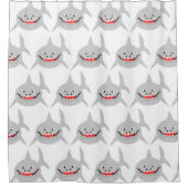 Haifisch-Design Duschvorhang (Vorderseite)