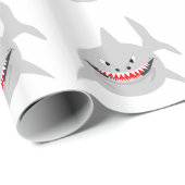 Haifisch-Design Geschenkpapier (Rolleneckpunkt)
