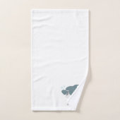Haifisch-Design mit Monogramm Badhandtuch Set (Handtuch)